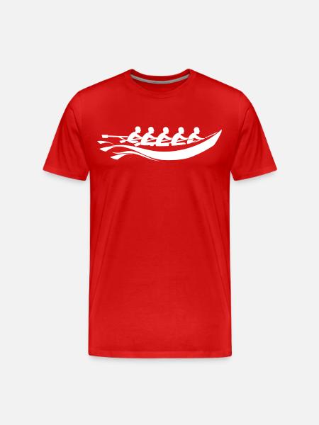 Rowing Team Cartoon Style - Men's Premium Organic T-Shirt - red