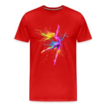 Buntes Tanzen Tänzerin Tanzlehrer Geschenk - Männer Premium Bio T-Shirt - Rot - Vorne - Damien (186cm)
