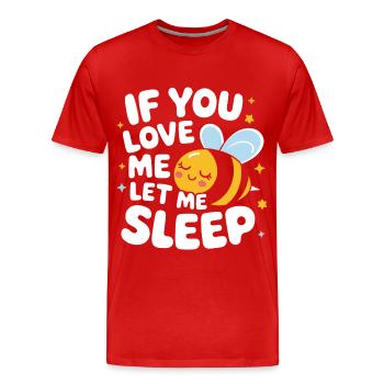 Honigbiene Imker Bienen Biene - Männer Premium Bio T-Shirt - Rot - Vorne - Damien (186cm)