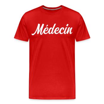 Arzt im Gesundheitswesen Doktor Sauveur - Männer Premium Bio T-Shirt - Rot - Vorne - Damien (186cm)