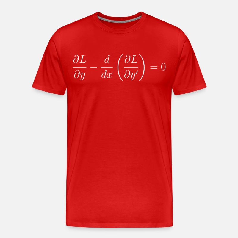 Euler-Lagrange-Gleichungsfundamentalphysik - Männer Premium Bio T-Shirt - Rot