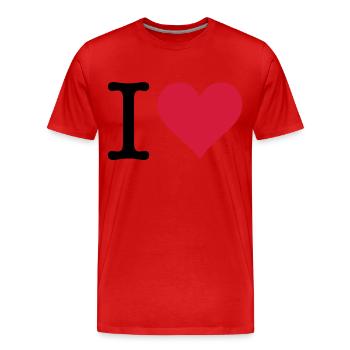 I love the original - Men's Premium Organic T-Shirt - red - Front - Damien (186cm)