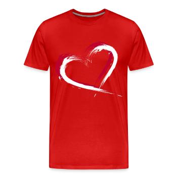Vecteur de couleurs drapeau drapeau Japon brosse - T-shirt bio Premium Homme - rouge - Devant - Damien (186cm)