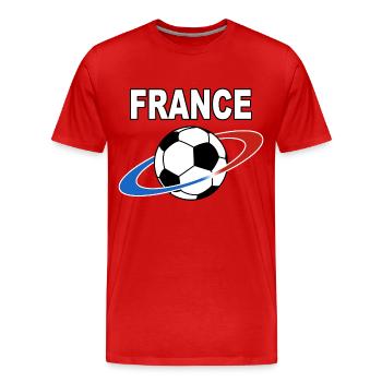 Fußball sport France - Männer Premium Bio T-Shirt - Rot - Vorne - Damien (186cm)