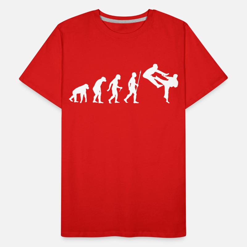 FUNNY KARATE EVOLUTION Men's Premium Organic T-Shirt
