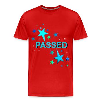Driver's license passed training passed lobes - Men's Premium Organic T-Shirt - red - Front - Damien (186cm)