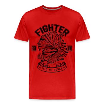 Betta Fish Keeper Aquarienbesitzer - Männer Premium Bio T-Shirt - Rot - Vorne - Damien (186cm)
