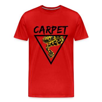 Carpet Python Geometric Snake Owner - Men's Premium Organic T-Shirt - red - Front - Damien (186cm)