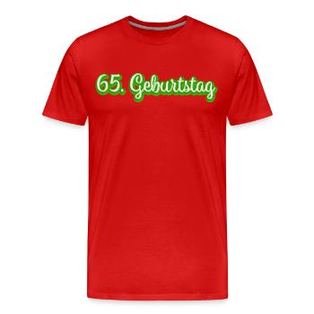 65. Geburtstag 65 Jahre Geschenkidee - Männer Premium Bio T-Shirt - Rot - Vorne - Damien (186cm)