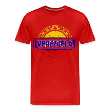 Venezuela Flag - Men's Premium Organic T-Shirt - red - Front - Damien (186cm)