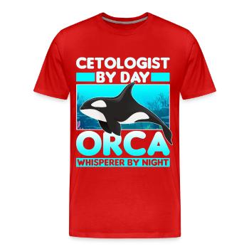 Marine biologist - Men's Premium Organic T-Shirt - red - Front - Damien (186cm)