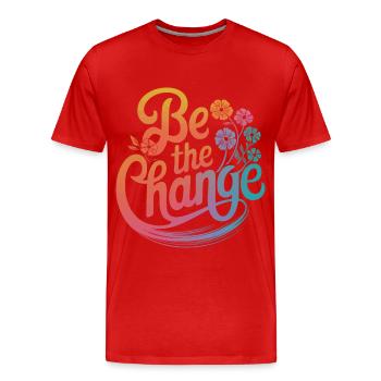 Altruisme Don désintéressé Donner d’école - T-shirt bio Premium Homme - rouge - Devant - Damien (186cm)