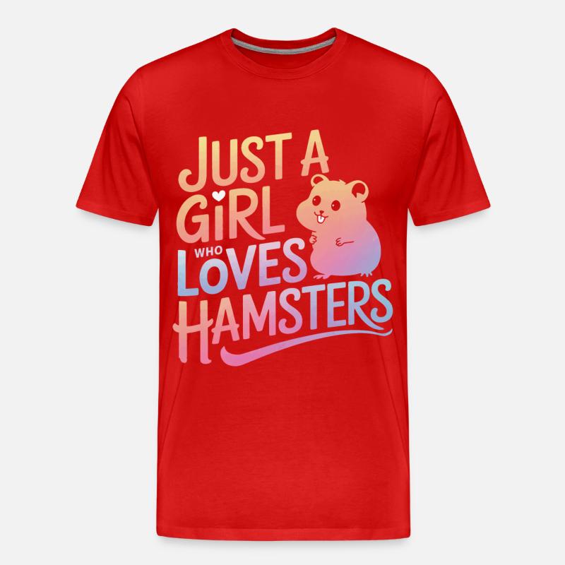 Hamster - Männer Premium Bio T-Shirt - Rot