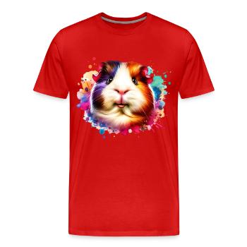 Meerschweinchen - Männer Premium Bio T-Shirt - Rot - Vorne - Damien (186cm)