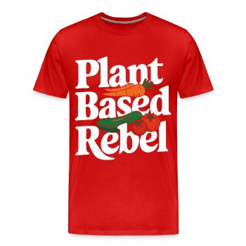 Vegetarian Vegan Veggie Vegetarian - Men's Premium Organic T-Shirt - red - Front - Damien (186cm)