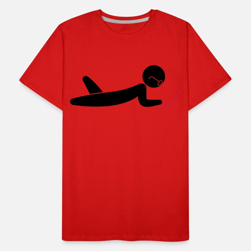 Ein Programmierer mit einem Laptop Männer Premium Bio T-Shirt