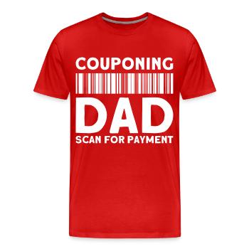 Coupon Shopper Discount Couponer Vente à prix réduit - T-shirt bio Premium Homme - rouge - Devant - Damien (186cm)