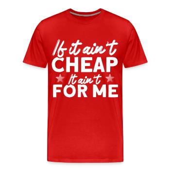 Coupon Shopper Discount Couponer Vente à prix réduit - T-shirt bio Premium Homme - rouge - Devant - Damien (186cm)