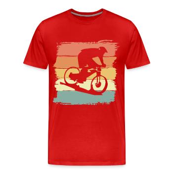 Downhill Mountainbike retro Legend Downhill retro - T-shirt bio Premium Homme - rouge - Devant - Damien (186cm)