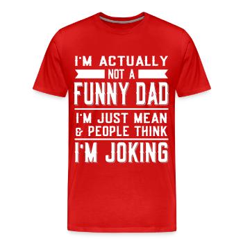 Cadeau de la fête des pères - T-shirt bio Premium Homme - rouge - Devant - Damien (186cm)