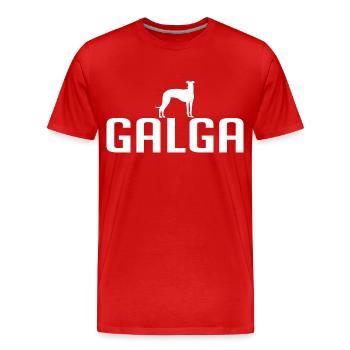 Galga Race Chien Galgo Espanol Chiens Wilsigns - T-shirt bio Premium Homme - rouge - Devant - Damien (186cm)