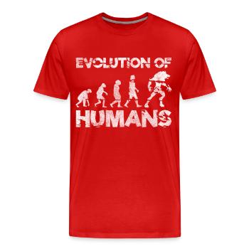 Monster Figure Cute - Men's Premium Organic T-Shirt - red - Front - Damien (186cm)