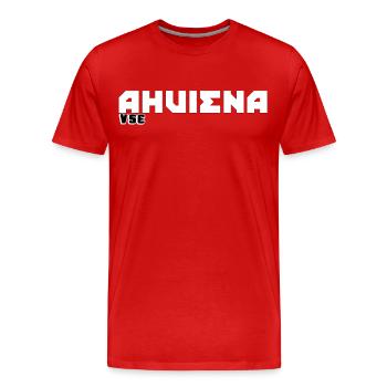 Vse Ahuiena - Alles richtig gut - Men's Premium Organic T-Shirt - red - Front - Damien (186cm)