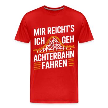Montagnes russes Parc d’attractions Montagnes russes - T-shirt bio Premium Homme - rouge - Devant - Damien (186cm)
