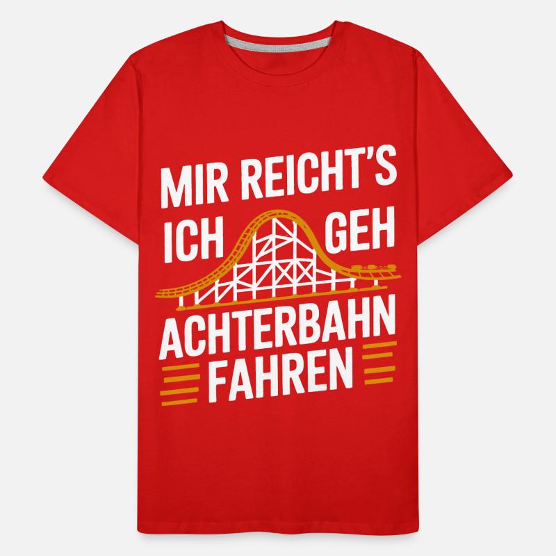 Roller Coaster Amusement Park Roller Coaster Men's Premium Organic T-Shirt