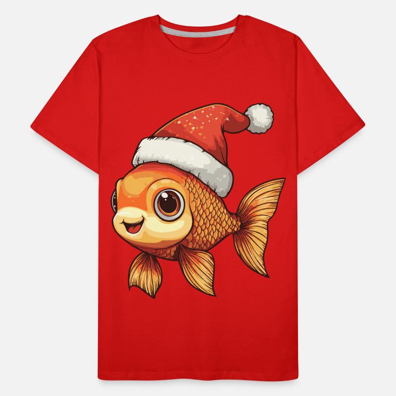 Bande dessinée de Noël Goldfish T-shirt bio Premium Homme
