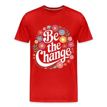 Altruisme Don désintéressé Donner d’école - T-shirt bio Premium Homme - rouge - Devant - Damien (186cm)