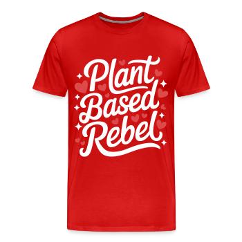 Vegetarian Vegan Veggie Vegetarian - Men's Premium Organic T-Shirt - red - Front - Damien (186cm)