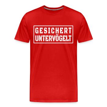 Underbirds sécurisé pour la fête des pères style Malle - T-shirt bio Premium Homme - rouge - Devant - Damien (186cm)