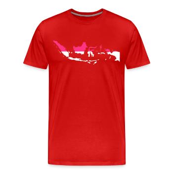Indonesia - Men's Premium Organic T-Shirt - red - Front - Damien (186cm)