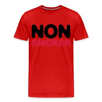 Ich bin Nichtraucher! - Männer Premium Bio T-Shirt - Rot - Vorne - Damien (186cm)