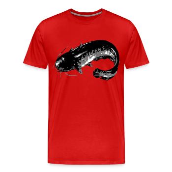 Wels - Männer Premium Bio T-Shirt - Rot - Vorne - Damien (186cm)