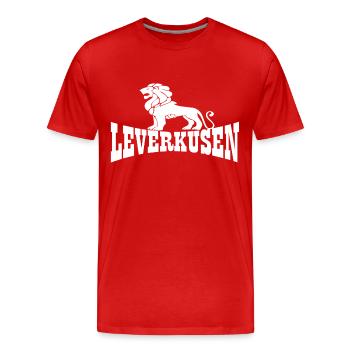 Leverkusen - Männer Premium Bio T-Shirt - Rot - Vorne - Damien (186cm)