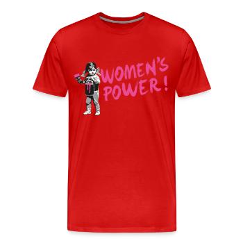 FRAUENPOWER! - Internationaler Frauentag - Männer Premium Bio T-Shirt - Rot - Vorne - Damien (186cm)