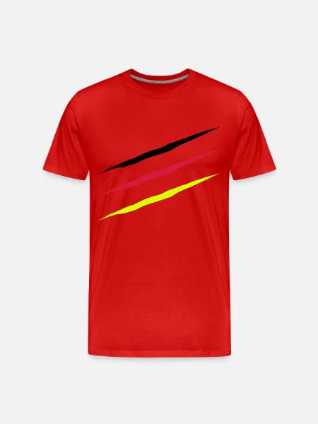 scratch - Men's Premium Organic T-Shirt - red