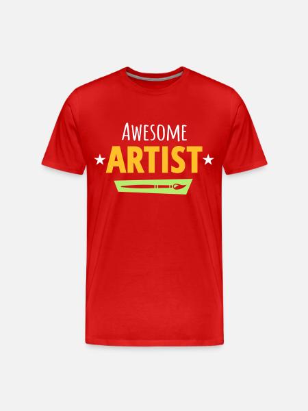 Artiste - T-shirt bio Premium Homme - rouge