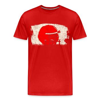 Architecture japonaise - T-shirt bio Premium Homme - rouge - Devant - Damien (186cm)