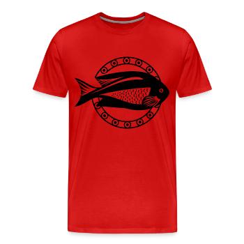 Fisch Aquarium Meerestier Klima Umweltschutz - Männer Premium Bio T-Shirt - Rot - Vorne - Damien (186cm)