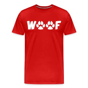 Barking dog (white) - Men's Premium Organic T-Shirt - red - Front - Damien (186cm)