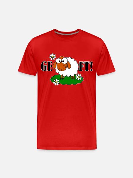 GE - SCHAF - FT! - Männer Premium Bio T-Shirt - Rot