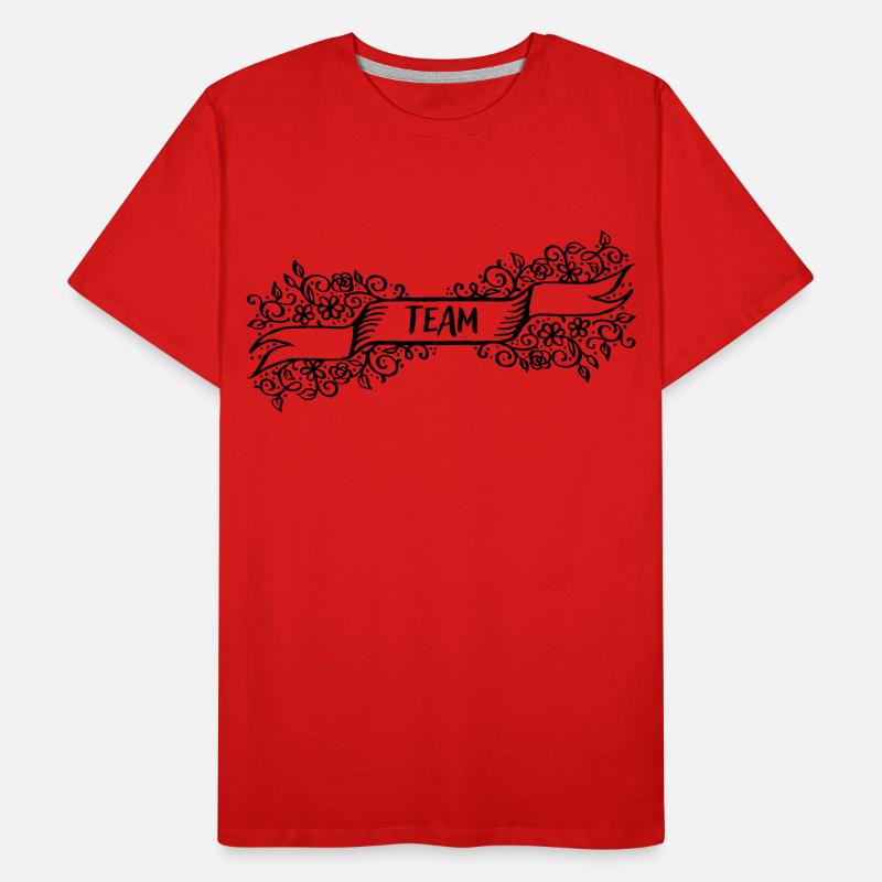 Idée cadeau de modèle de cadre d’équipe T-shirt bio Premium Homme