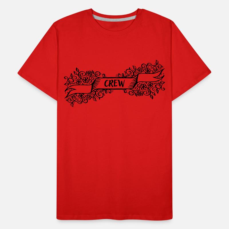 Crew Rahmen Muster Geschenkidee Männer Premium Bio T-Shirt