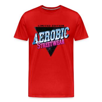 Aérobic Sports Aérobic Sport Fitness Training - T-shirt bio Premium Homme - rouge - Devant - Damien (186cm)
