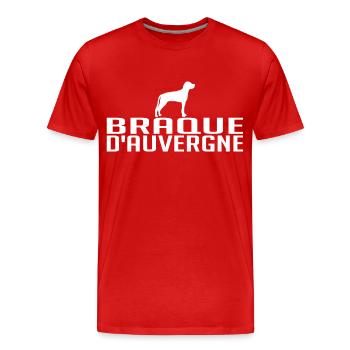 BRAQUE D AUVERGNE Hunderasse Jagdhunde Wilsigns - Männer Premium Bio T-Shirt - Rot - Vorne - Damien (186cm)