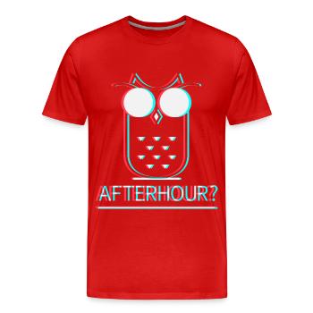 Afterhour Techno Raver Electro Rave Music Club - T-shirt bio Premium Homme - rouge - Devant - Damien (186cm)