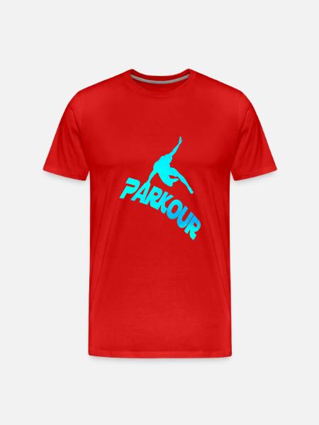 Parkour addict logo - Men's Premium Organic T-Shirt - red